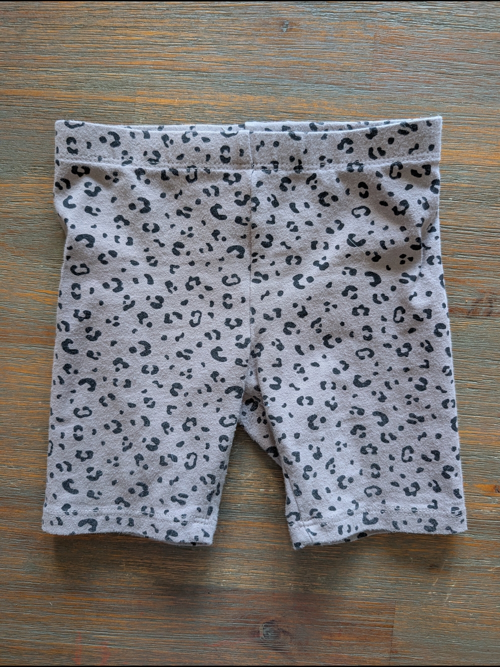 H&M Gray Leopard-Print Bike Shorts